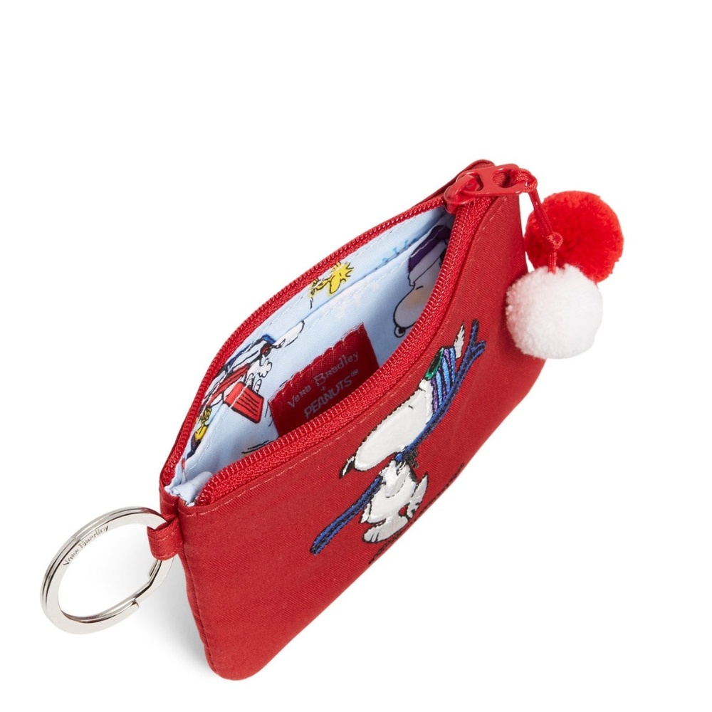 Vera Bradley x Peanuts® Ski Snoopy Zip ID Lanyard in Cotton - NWT